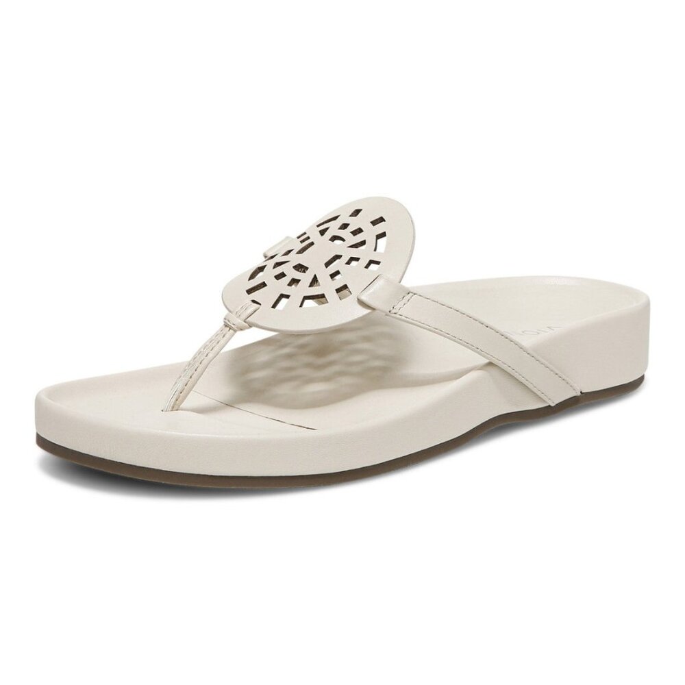 Vionic Women's Solari Sandal, Cream Leather - Picture 7 of 9